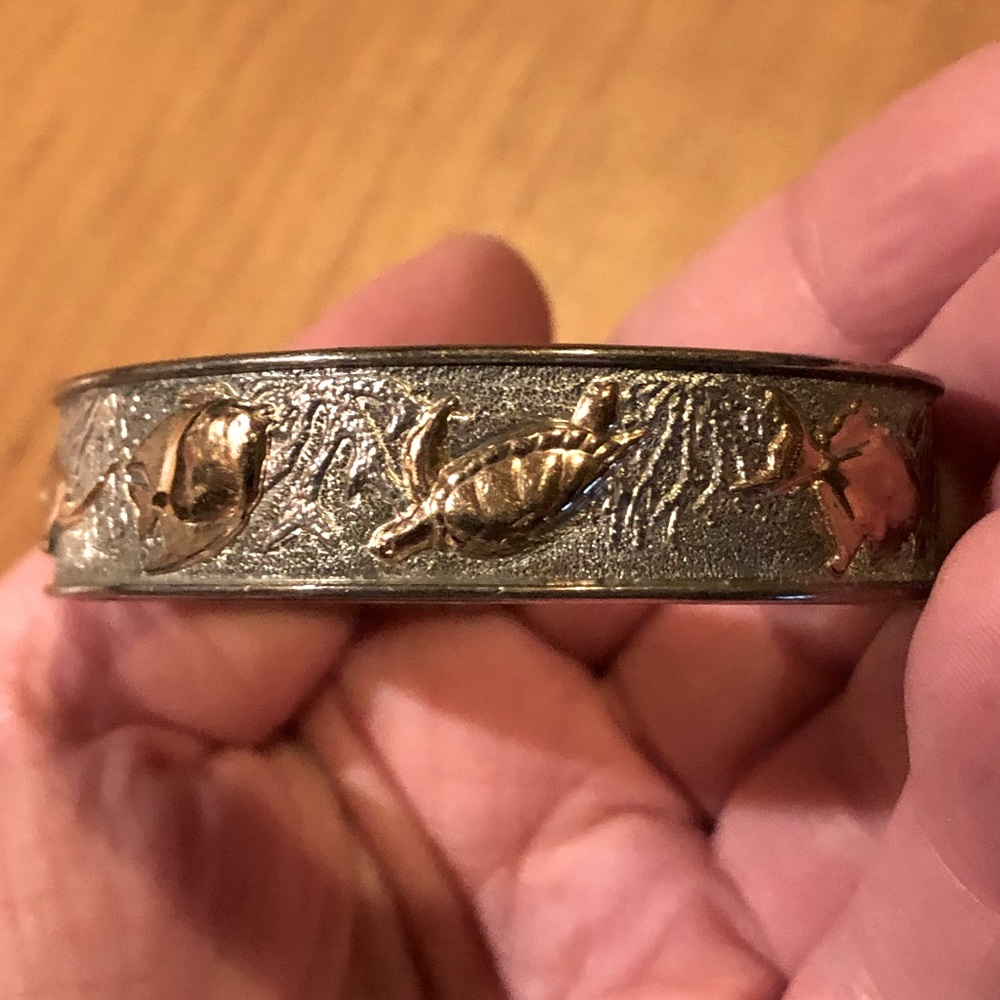 KABANA STERLING SILVER & 14K GOLD CUFF - SEA LIFE